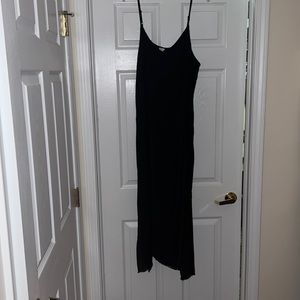 Black silk slip midi!